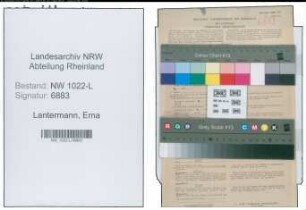 Entnazifizierung Erna Lantermann , geb. 10.02.1896 (Koechin)