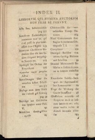 Index II. Librorum,[...]