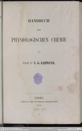 Handbuch der physiologischen Chemie