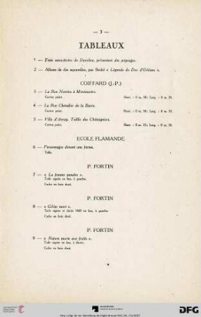 Tableaux (Nr. 1-18)