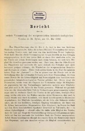 Schriften der Naturforschenden Gesellschaft in Danzig. 6. 1884/87