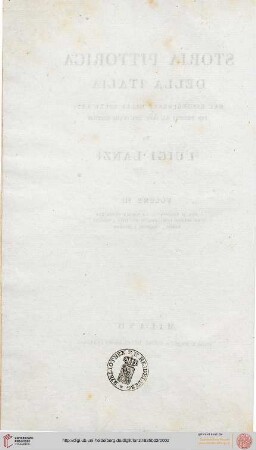 Della Storia Pittorica Della Italia Superiore