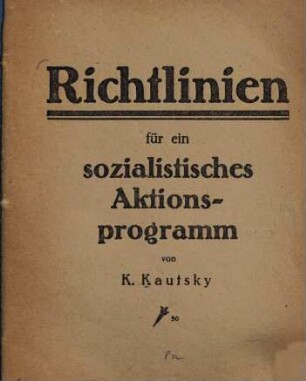 Richtlinien für ein sozialistisches Aktionsprogramm