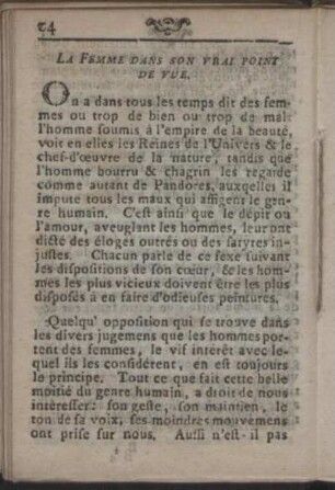 La Femme dans son vrai point de vue