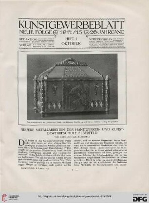 Neuere Metallarbeiten der Handwerker- und Kunstgewerbeschule Elberfeld