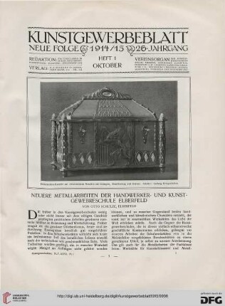 Neuere Metallarbeiten der Handwerker- und Kunstgewerbeschule Elberfeld