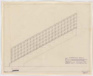 Haus des Rundfunks, Berlin-Charlottenburg: Großer Lichthof, Treppe, Aufriss 1:10