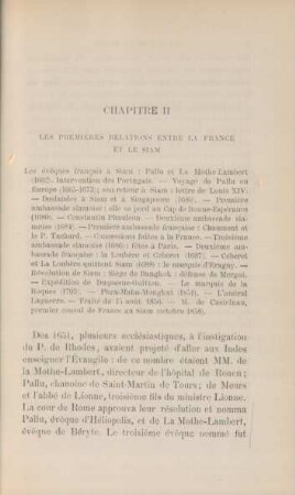 Chapitre II Les premières relations entre la France et le Siam