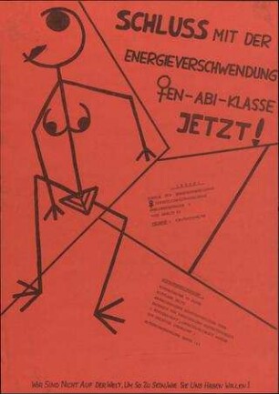 Schluss mit der Energieverschwendung Frauen [als Frauenzeichen] - Abi-Klasse jetzt!