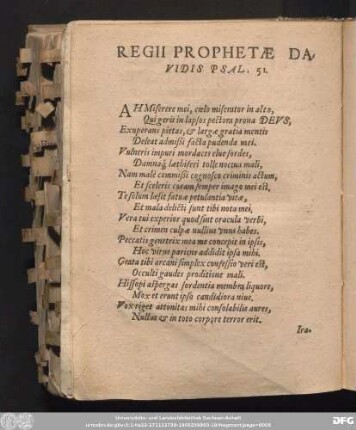 Regii Prophetae Davidis Psal. 51.