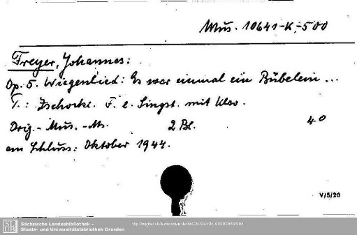 Freyer, Johannes, Wiegenlied