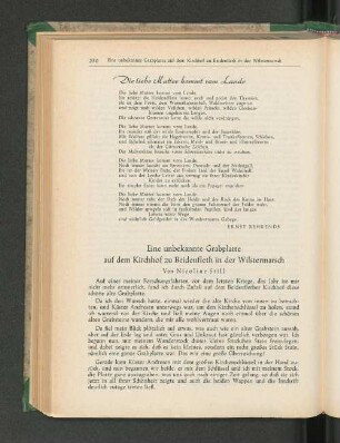 Gedicht: Die liebe Mutter kommt vom Lande
