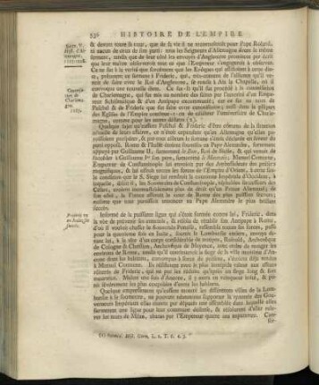 Frideric va en Italie; ses succès. - Son caractere.