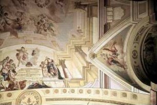 Personengruppe mit dem toten Christus an einem Räucheraltar