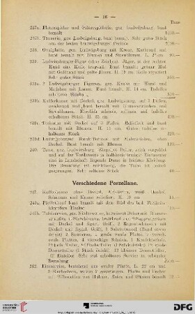 Verschiedene Porzellane (Nr. 241-400)