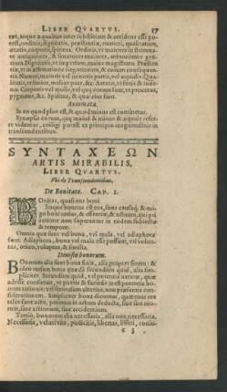 Syntaxeōn Artis Mirabilis, Liber Quartus.