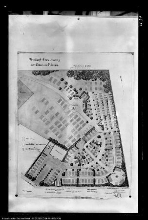 Rössen, Plan vom Friedhof, Zeichnung Friedhof Rössen