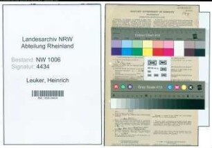 Entnazifizierung Heinrich Leuker , geb. 22.01.1893 (Maurer)