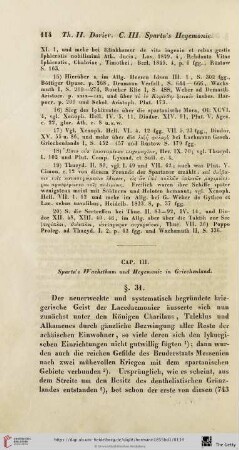 Cap. III: Sparta's Wachsthum und Hegemonie in Griechenland