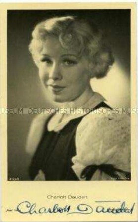 Charlott Daudert, mit Autograph