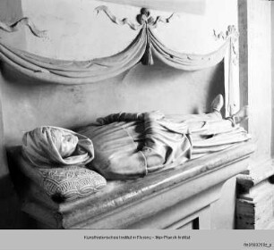 Grabmal des Bartolomeo Aragazzi : Liegefigur des Bartolomeo Aragazzi vom ehemaligen Grabmal