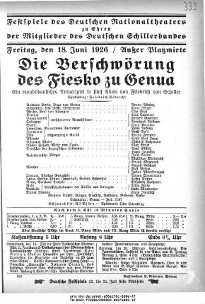 Die Verschwörung des Fiesko zu Genua