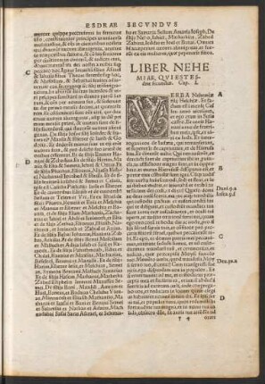 Liber Nehemiae, Qui Est Esdrae secundus.