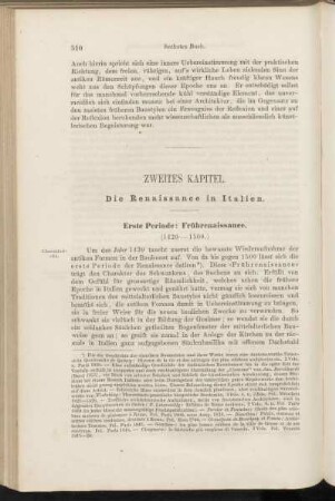 Zweites Kapitel. Die Renaissance in Italien.