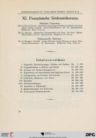 XI. Französische Seidenstickereien (Nr. 719-721)