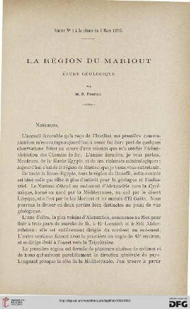 3.Ser. 4.1893: La région du Mariout : étude géologique