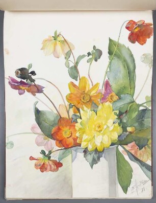 Blumen: Dahlien-Strauß