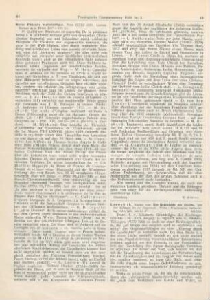 43-44 [Rezension] Revue d'histoire ecclésiastique; Band 33