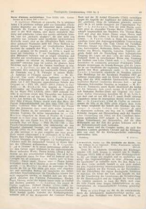 43-44 [Rezension] Revue d'histoire ecclésiastique; Band 33