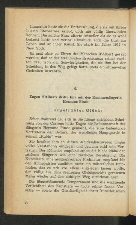 6. Eugen d'Alberts dritte Ehe mit der Kammersängerin Hermine Fink