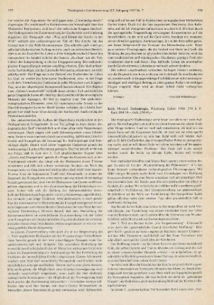 538-540 [Rezension] Kehl, Medard, Eschatologie
