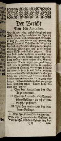 Der Bericht Von den Autoribus.
