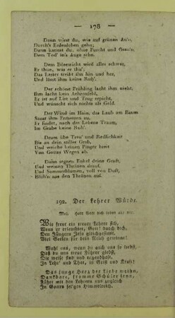 192. Der Lehrer Würde