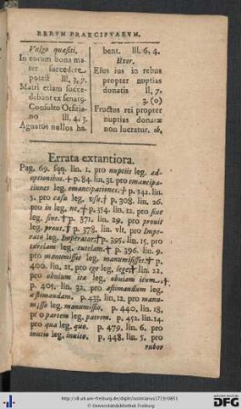 Errata extantiora.