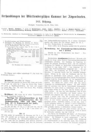 163. Sitzung, Stuttgart, 26.3.1903