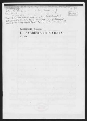 Il barbiere di Siviglia : Sinfonia