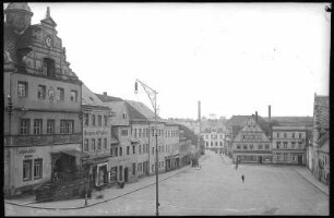 Colditz. Marktplatz und Rathaus