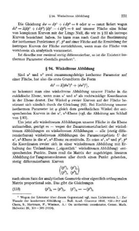 § 94. Winkeltreue Abbildung