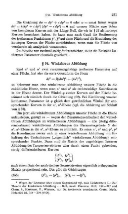 § 94. Winkeltreue Abbildung