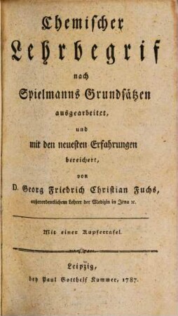 Chemischer Lehrbegrif