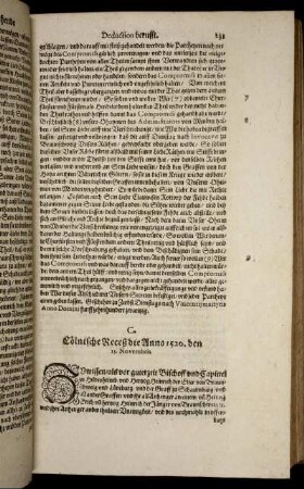 C. Cölnische Receß die Anno 1520. den 15. Novembris.
