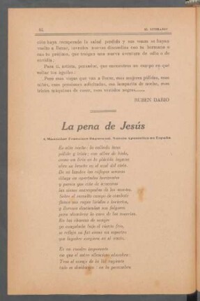 La pena de Jesús : A Monseñor Francisco Ragonessi, nuncio apostólico en España