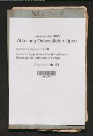 Meliorationsvergütung und Nachjahr-Rückstände von Pastorenwitwen