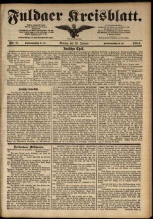 Ausgabe vom Montag, den 25. Januar 1904.
