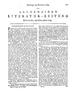 [Müchler, K.]: Anecdotenlexicon für Leser von Geschmack. Supplemente. Berlin: Hesse [1785]