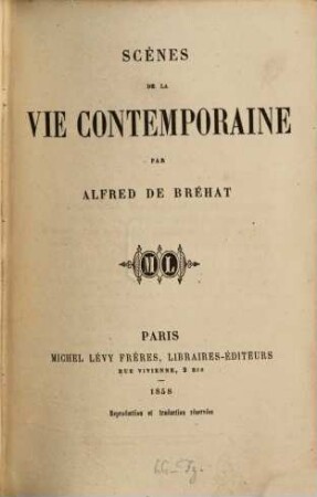 Scènes de la vie contemporaine